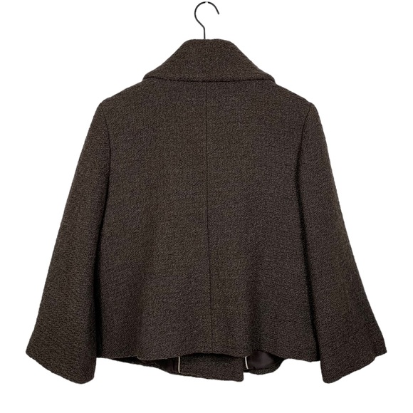 Banana Republic Brown Wool Boucle Wrap Jacket - Picture 2 of 11